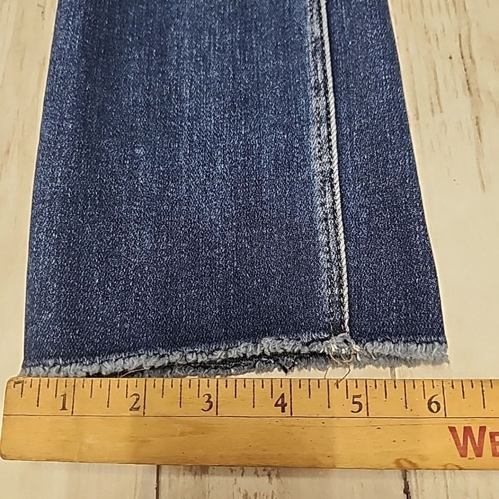 Vervet Growing High Rise Slim Straight Crop Raw Hem Women’s Size 25 - Picture 6 of 15